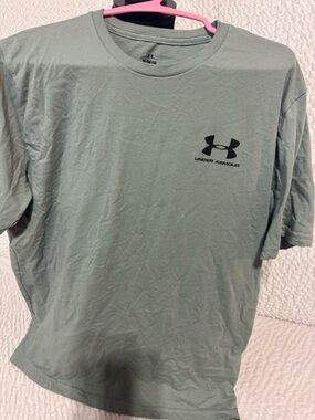 Under Armour Men’s Sage Green Short-Sleeve Logo Tee